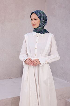 Ekose Desen İpek Twill Eşarp 4218D01 50