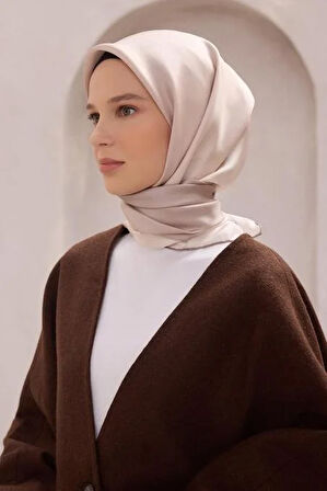 Belli Tivil Saf İpek Eşarp 4224 - 06 Krem Degrade Desen