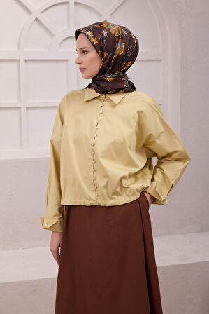 Çiçek Desen İpek Twill Eşarp 4210D01