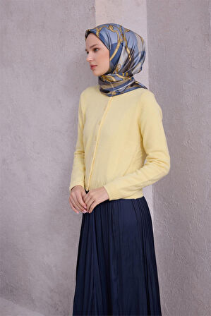 Ekose Kemer Desen İpek Twill Eşarp 4206D01