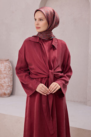 Çiçek Desen İpek Twill Eşarp 4208D01