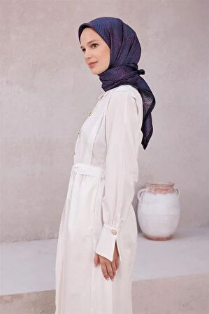 Belli Tivil Saf İpek Eşarp 4209 - 56 Mürdüm Soyut Desen