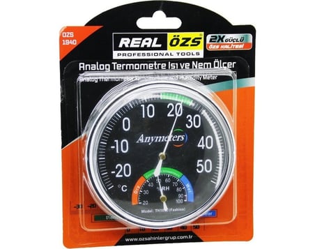 Realözs OZS-1940 Analog Termometre Ölçer Anymeters Isı Nem
