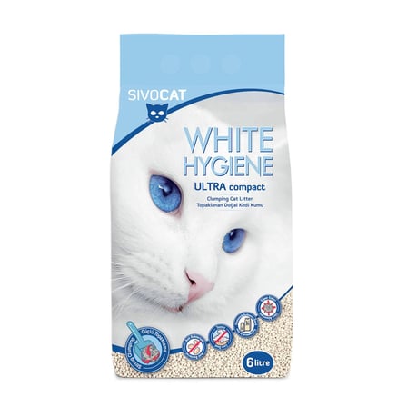 Sivocat WhiteHygineUltra Compact Topaklnan DoğalKedi Kumu6Kg