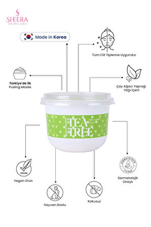 Yağlı Ciltler Için Yatıştırıcı Ve Nemlendirici  Çay Ağacı Özlü Tea Tree Maske