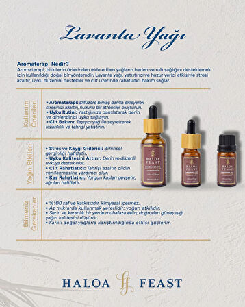 Lavanta Yağı – Lavender Essential Oil 30 ML- Uyku Destekleyici & Sakinleştirici-Sleep Aid & Calming