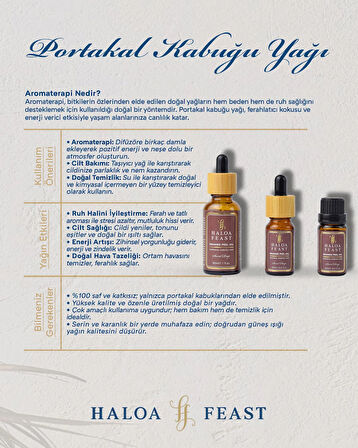Portakal Kabuğu Yağı – Orange Peel Essential Oil 30 ML-Enerji Verici -Energizing