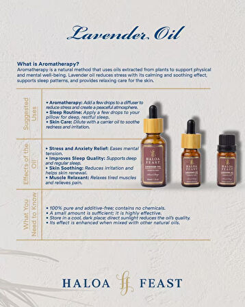 Lavanta Yağı – Lavender Essential Oil  10 ML- Uyku Destekleyici & Sakinleştirici-Sleep Aid & Calming