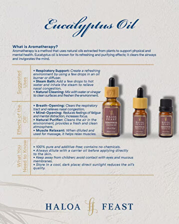  Okaliptus Yağı – Eucalyptus Essential Oil 10 ML- Ferahlatıcı- Refreshing