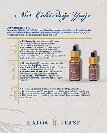 Nar Çekirdeği Yağı – Pomegranate Seed Oil  10 ML- Cilt Yenileyici -Skin Rejuvenating