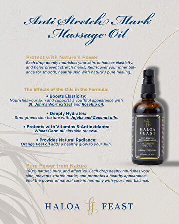 Çatlak Önleyici Vücut Masaj Yağı- Anti Stretch Mark Massage Oil