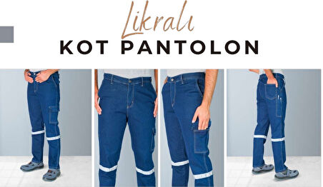 KOT PANTOLON YAN CEP - LACİVERT - XL