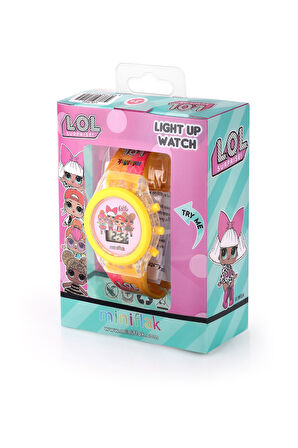 Miniflak LOL Surprise! Lisanslı LOL7003 Sarı Işıklı Çocuk Saati