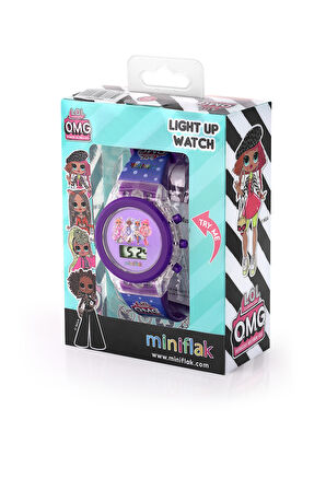 Miniflak LOL Surprise! Lisanslı OMG7001 Mor Işıklı Çocuk Saati