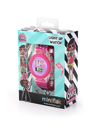 Miniflak LOL Surprise! Lisanslı OMG7002 Pembe Işıklı Çocuk Saati