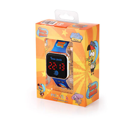 Miniflak Kral Şakir Lisanslı KS8001 Mavi  Square Led Çocuk Saati