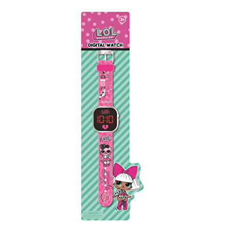 Miniflak LOL Surprise! Lisanslı LOL8001 Pembe-Siyah Square Led Çocuk Saati