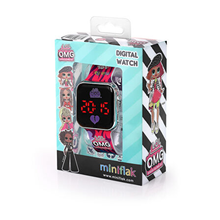 Miniflak LOL Surprise! OMG Lisanslı OMG8001 Mor Square Led Çocuk Saati
