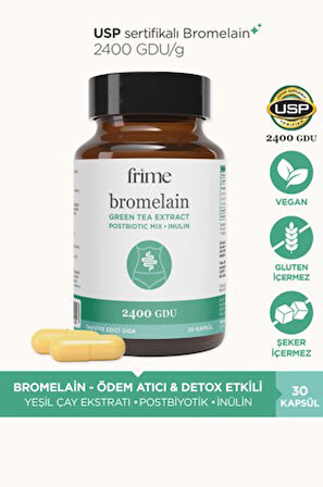 Ödem Atıcı, Detox, Bromelain, Yeşil Çay Ekstresi, Inülin Prebiyotik , Postbiyotik