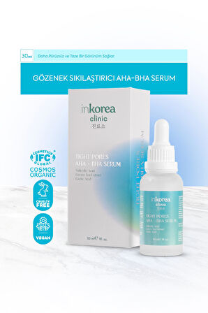 İnkorea Gözenek Sıkılaştırıcı Aha + Bha Serum - Tight Pores Aha + Bha Serum