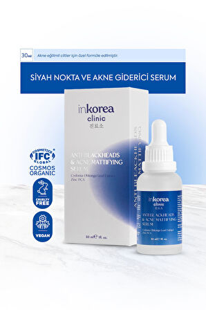 İnkorea Siyah Nokta Ve Akne Giderici Serum - Anti Blackheads & Acne Mattifying Serum