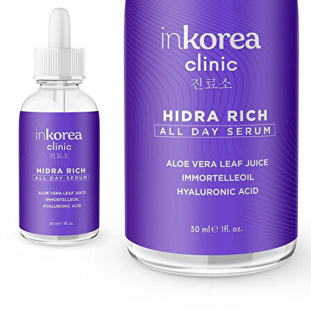 İnkorea Gün Boyu Süren Nemlendirici Serum - Hidra Rich All Day Serum