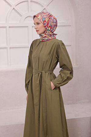 Etnik Desen Saf İpek Twill Eşarp 4222D01 80
