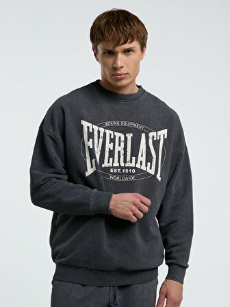 Everlast Authentic Boxing Oversize Antrasit Erkek Sweatshirt
