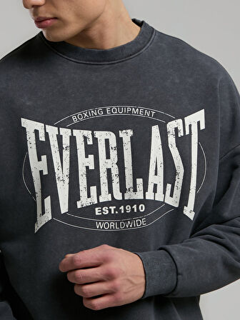 Everlast Authentic Boxing Oversize Antrasit Erkek Sweatshirt