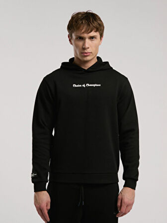 Everlast Champions Collection Siyah Erkek Kapüşonlu Sweatshirt
