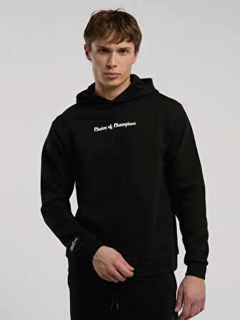 Everlast Champions Collection Siyah Erkek Kapüşonlu Sweatshirt