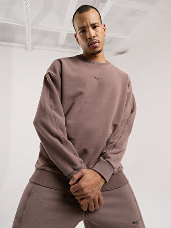 Everlast Bronx 1910 Yıkamalı Kahverengi Erkek Sweatshirt