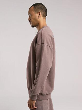 Everlast Bronx 1910 Yıkamalı Kahverengi Erkek Sweatshirt