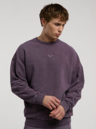 Everlast Bronx 1910 Yıkamalı Kahverengi Erkek Sweatshirt