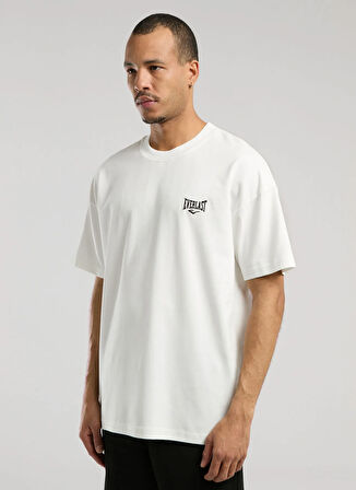 Everlast TM0036 112-Ever Essentials Oversize Beyaz Oversize Düz Erkek T-Shirt
