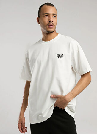 Everlast TM0036 112-Ever Essentials Oversize Beyaz Oversize Düz Erkek T-Shirt