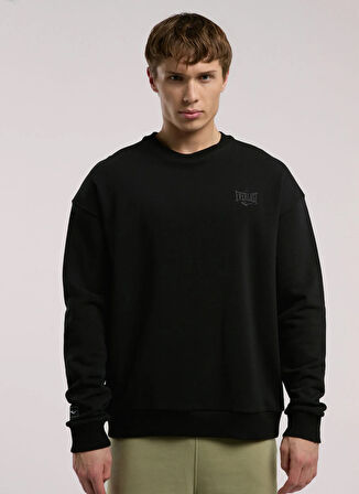Everlast TM0038 167-Ever Essentials Comfort Siyah Bisiklet Yaka Regular Fit Düz Erkek Sweatshırt