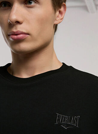 Everlast TM0038 167-Ever Essentials Comfort Siyah Bisiklet Yaka Regular Fit Düz Erkek Sweatshırt
