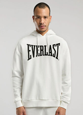Everlast TM0050 112-Ever Classics Comfort Beyaz Kapüşon Yaka Regular Fit Baskılı Erkek Sweatshırt