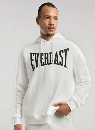 Everlast TM0050 112-Ever Classics Comfort Beyaz Kapüşon Yaka Regular Fit Baskılı Erkek Sweatshırt