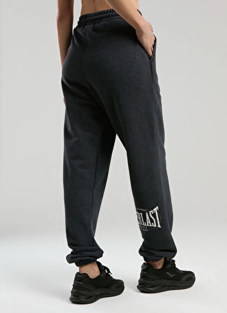 Everlast TW0013 333-Everlast Authentic Boxin Antrasit Lastikli Bel Regular Fit Düz Kadın Eşofman Altı