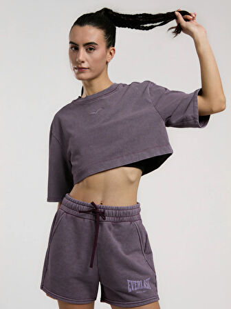 Everlast Bronx 1910 Oversize Turuncu Crop Kadın Tişört TW0014