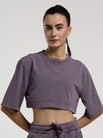 Everlast Bronx 1910 Oversize Turuncu Crop Kadın Tişört TW0014