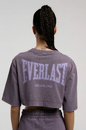 Everlast Bronx 1910 Oversize Turuncu Crop Kadın Tişört TW0014