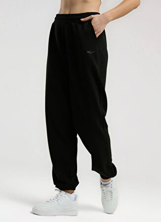 Everlast TW0030 167-Ever Classics Wmn Jogger Siyah Lastikli Bel Regular Fit Düz Kadın Eşofman Altı