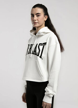 Everlast TW0032 112-Ever Classics Wmn Beyaz Kapüşon Yaka Regular Fit Baskılı Kadın Sweatshırt