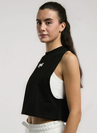 Everlast TW0041 167-Ever Essentials Siyah Crop Düz Kadın Atlet
