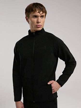 Ever Relaxed Regular Siyah Yüksek Yaka Erkek Full Zip Sweatshirt
