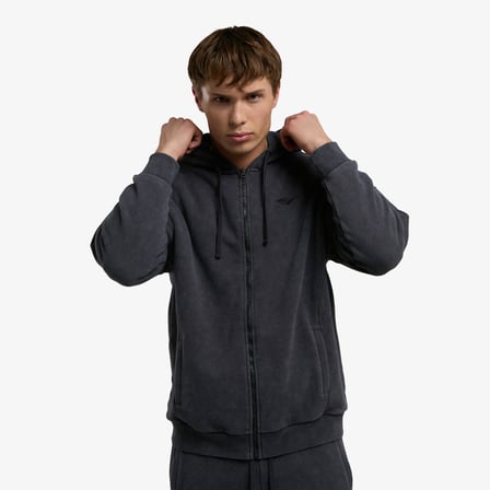 Everlast Ny Street Gri Kapüşonlu Erkek Full Zip Sweatshirt