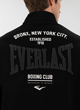 Everlast TM0104 167-Everlast Bronx NYC H.Zip Siyah Fermuarlı Yaka Regular Fit Düz Erkek Sweatshırt